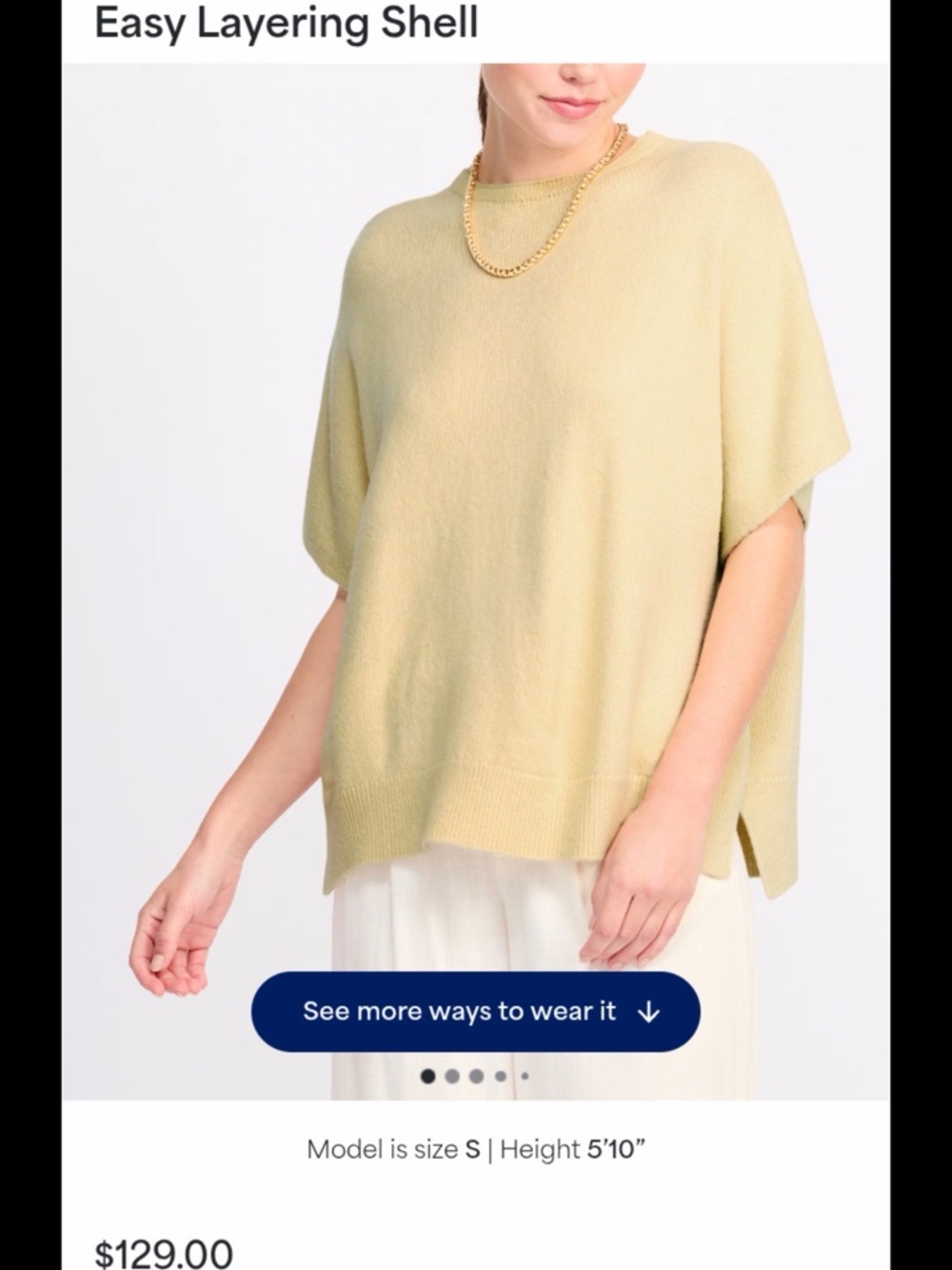 Sanctuary Pale Yellow Boxy Knit Top PM